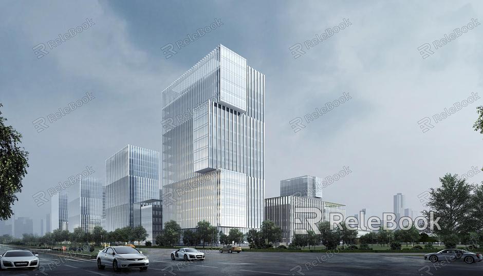 Modern Office Building Nanjing Medicine Valley Project model