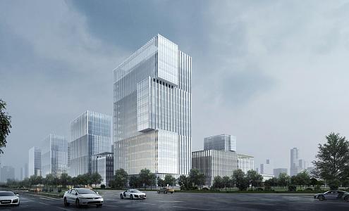 Modern Office Building Nanjing Medicine Valley Project 3d model