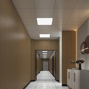 Modern Aisle Corridor 3d model