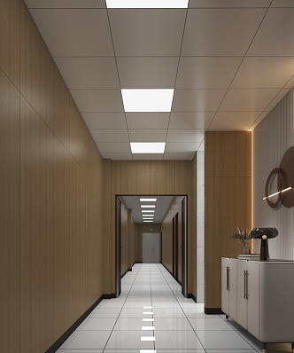 Modern Aisle Corridor 3d model