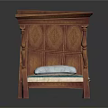 Wooden Nightstands With Checkered Tabletop And Lower Storage Shelf Holding Colorful Blankets