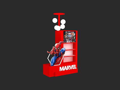 Spider-Man Modern Display Cabinet 3d model Spider-Man Modern Display Cabinet 3d model