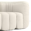 Modern Beige Sectional Sofa With Modular Block Design And Soft Upholstery 3d model