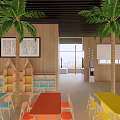 modern classroom 3d model