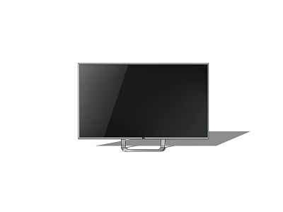 Modern Flat Screen Television With Sleek Metal Frame And Stable Stand 3d model