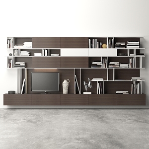 Modern TV Background Cabinet TV Cabinet Combo 3d model