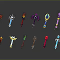 Minecraft Weapons Collection With Colorful Vibrant Designs And Various Styles