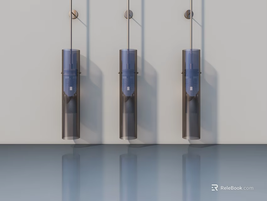 Three Modern Wall Mounted Lamps With Sleek Contemporary Design For Interior 3d model