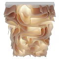 Curved wavy smallpox 3d model