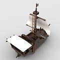 LEGO toy blocks sailing pirate ship ship 3d model