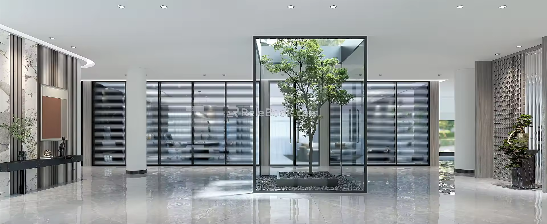 Modern Hall Public Area 3d model