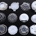 Dome Canopies With Multiple Modern Designs And Different Geometric Structures For Outdoor Use 3d model