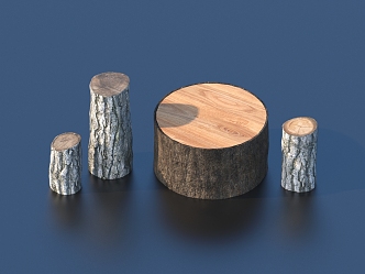 Wood Pile Combination 3d model