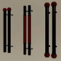 Stylish Door Handles with Various Metal Finishes and Decorative Designs Mounted on Beige Wall