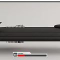 Modern Gray And Brown Ottoman With Round Cushion Plaid Blanket And Metal Legs Design