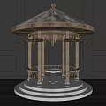 New Chinese pavilion Ancient building pavilion Courtyard pavilion 3d model