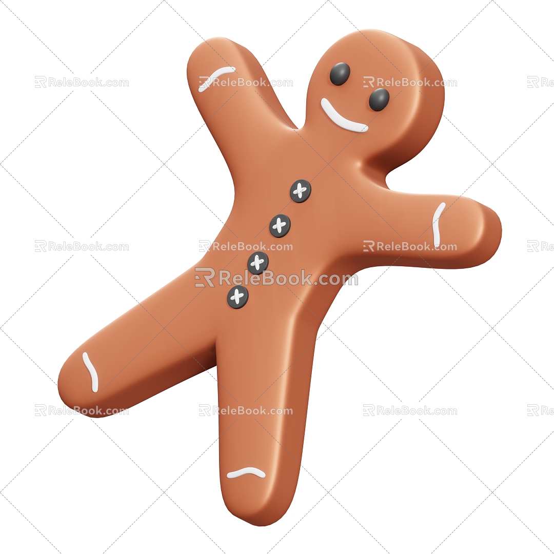 Gingerbread Man Cartoon Gingerbread Man Anime Gingerbread Man Toy 3d model