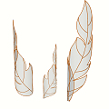 Modern Feather Iron Feather 3d model