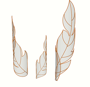 Modern Feather Iron Feather 3d model