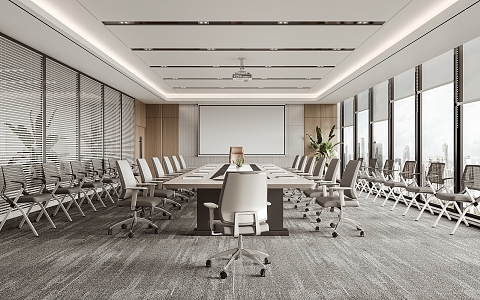 Modern Meeting Room Meeting Table and Chair 3d model