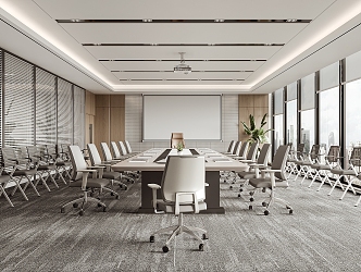 Modern Meeting Room Meeting Table and Chair 3d model