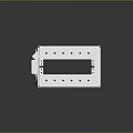 White Equipment Bracket With Multiple Mounting Holes And Sturdy Support Structure