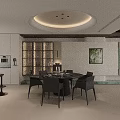 Modern Elegant Open Living Dining Room Interior Design With Sleek TV Wall And Comfortable Furniture