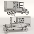Antique Style Vintage Car Ornament Decorative Set With Metal Craft For Home Table Decoration