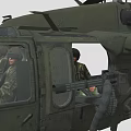 Military Green Helicopter Featuring Rotors Fuselage And Military Equipment Design