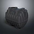 Black Plastic Water Storage Tank With Sealed Design And Ribbed Surface