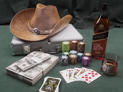 Modern Poker Decoration 3d model