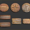 Assorted Freshly Baked Bread With Different Shapes And Striped Patterns