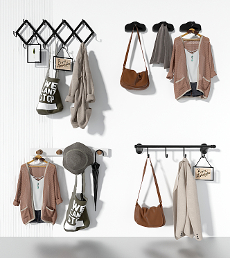 Modern clothes hook 3d model