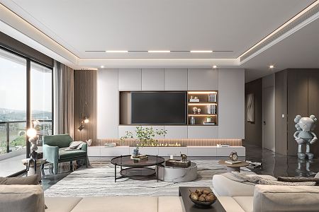 modern living room 3d model