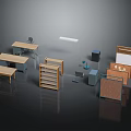 Modern Furniture Collection Featuring Tables Bookshelves Cabinets And Chairs