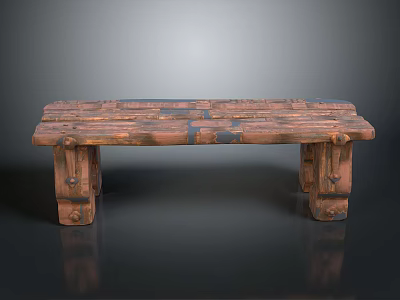 Wood Bench Bench 3d model