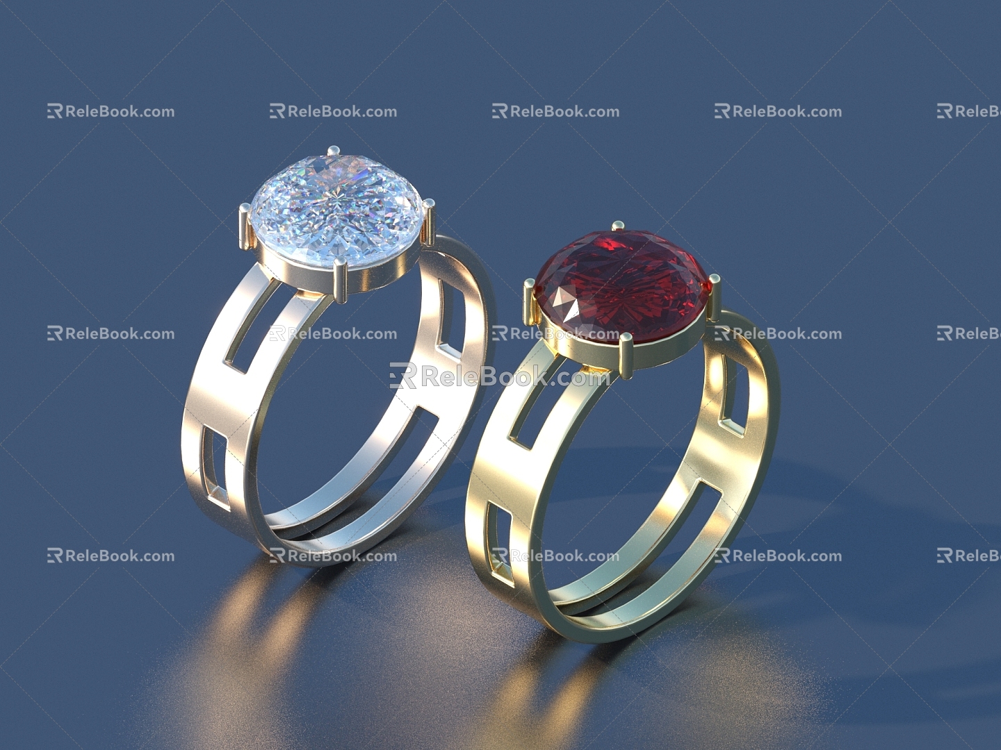 Ring Diamond Ring Gem Ring 3d model