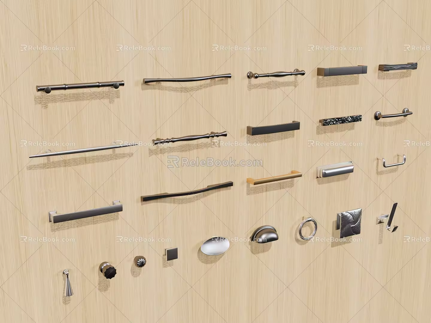 Metal Handle Furniture Handle Button Handle 3d model
