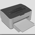 Modern Desktop Printer With Paper Output Tray And Efficient Printing Function 3d model