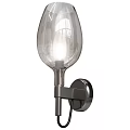 Modern Illuminated Wall Sconce with Transparent Glass Shade and Sleek Metal Base