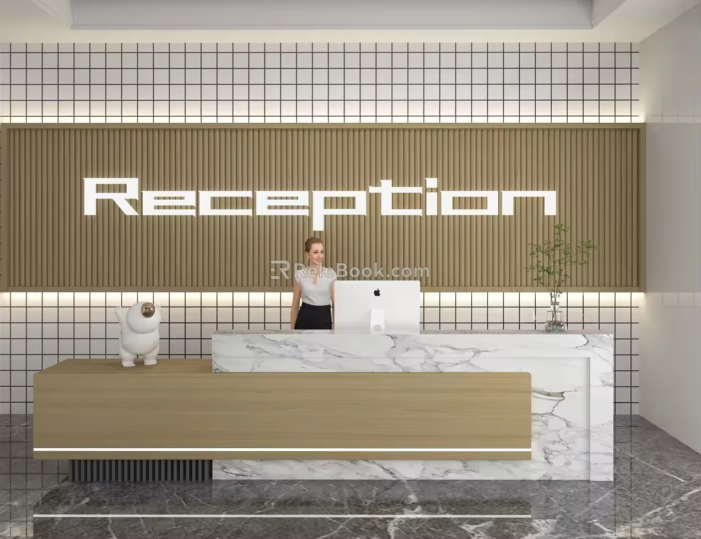 Front Desk 3d model
