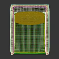 Elegant Lounge Chair With Geometric Pattern Fabric And Dark Wooden Frame