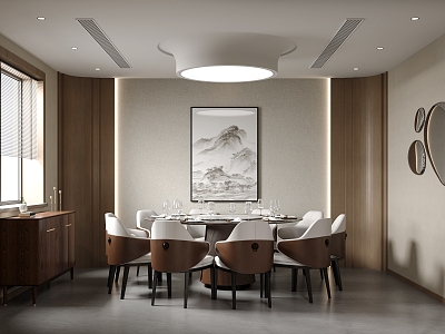 New Chinese Box Restaurant Room 3d model