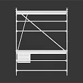 White Construction Scaffolding Equipment With Multi Level Metal Frame Platform And Safety Railings For Building