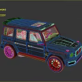 Black Luxury SUV With Sporty Design Roof Rack Sunroof And Red Alloy Wheels