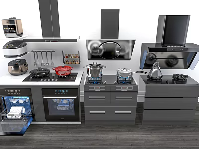 Range hood disinfection cabinet gas stove rice cooker pressure cooker 3d model
