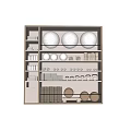Organized Sports Equipment Storage with Brightly Lit Shelves Holding Exercise Balls Dumbbells Kettlebells Weight Plates