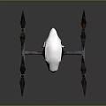 Professional Quadcopter Drone With Four Propellers White Body Dark Components And Mounted Camera