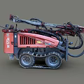 Atlas Copco Tracked Drilling Rig With Hydraulic Drill Arm And Pipes
