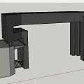 Modern Gate Factory Enterprise Gate 3d model